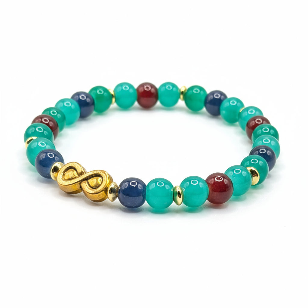 Terrific Teal- with Infinity Charm